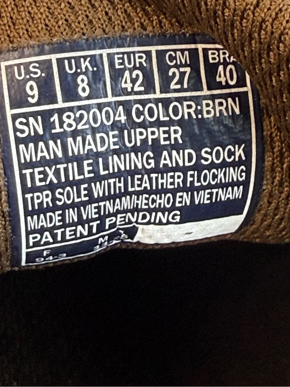 Skechers Hands Free Swift Fit Memory Foam Brown Casual Shoes Men’s 9 NWB